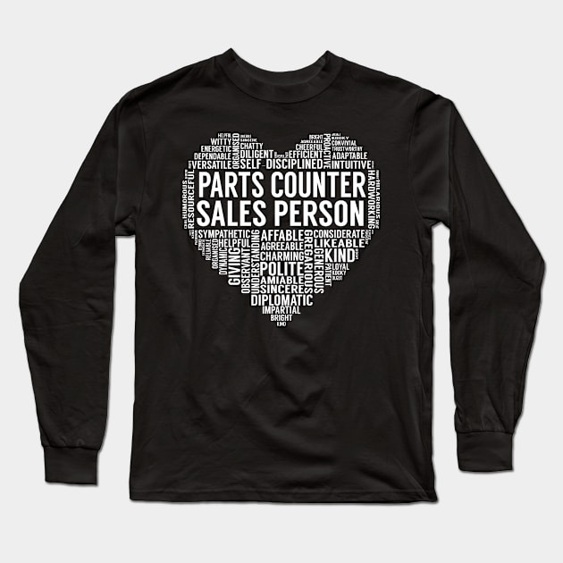 Parts Counter Sales Person Heart Long Sleeve T-Shirt by LotusTee